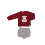 Conjunto Osito granate
