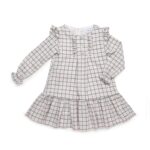 Vestido cuadritos Volante